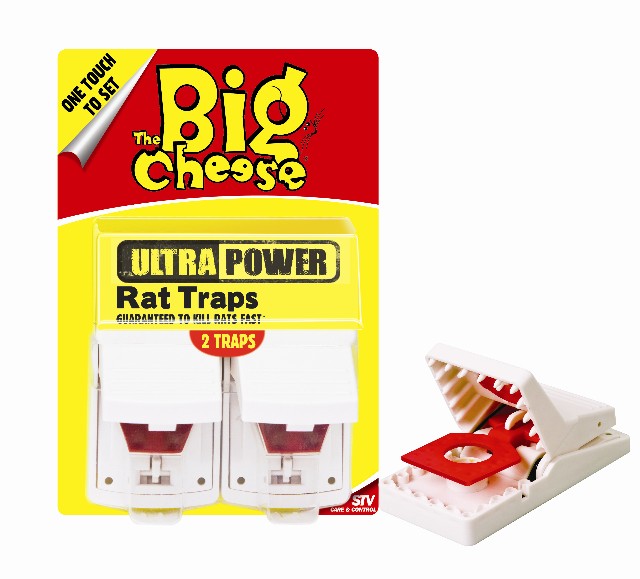 2er-Set Rattenfallen / Schlagfallen aus Kunststoff, The Big Cheese